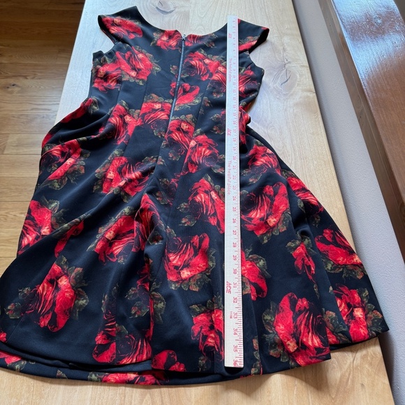 BETSEY JOHNSON DRESS FIT & FLARE FLORAL RETRO Y2K VTG INSPIRED TANGO PARTY 10 - Picture 11 of 12